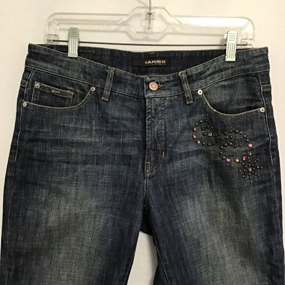 Vintage Cambio Norah Embellished Boot Cut Jeans Size 10 - Picture 2 of 10